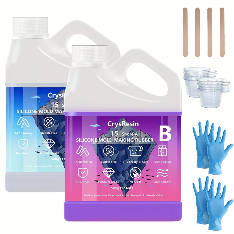 Soap Making Kit For Beginners - زجاجتان سعة 500 مل من السيليكون