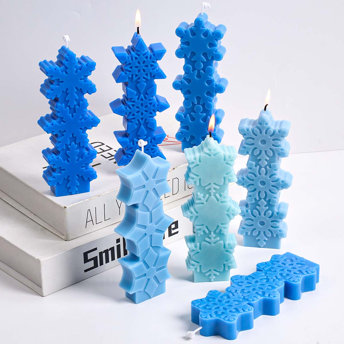 Soap Making Gifts - عيد الميلاد ندفة الثلج قالب شمع