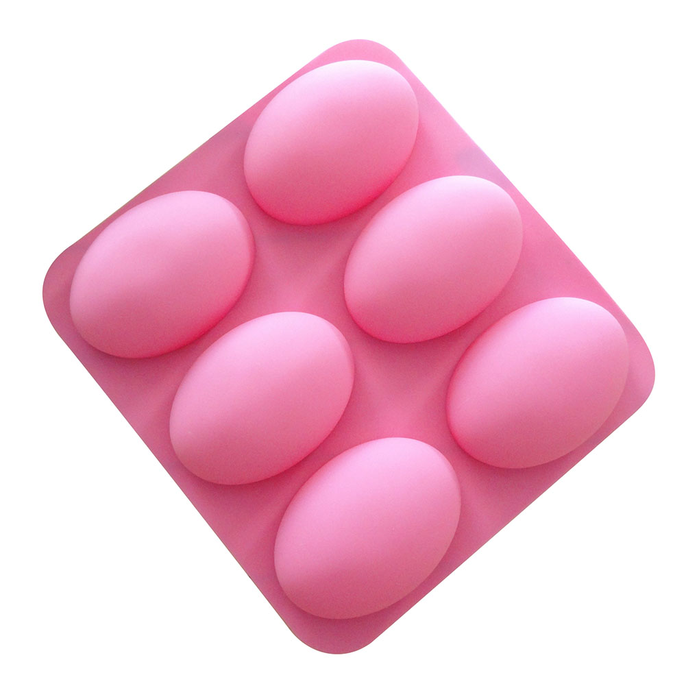 Soap Making Instructions - 6 تجاويف قالب صابون سيليكون بيضاوي