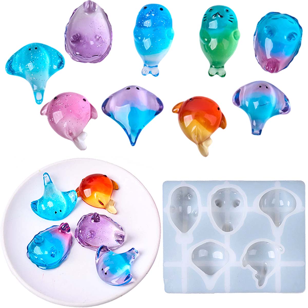 Soap Making Gifts - قالب سيليكون ثلاثي الأبعاد بتصميم سمكة