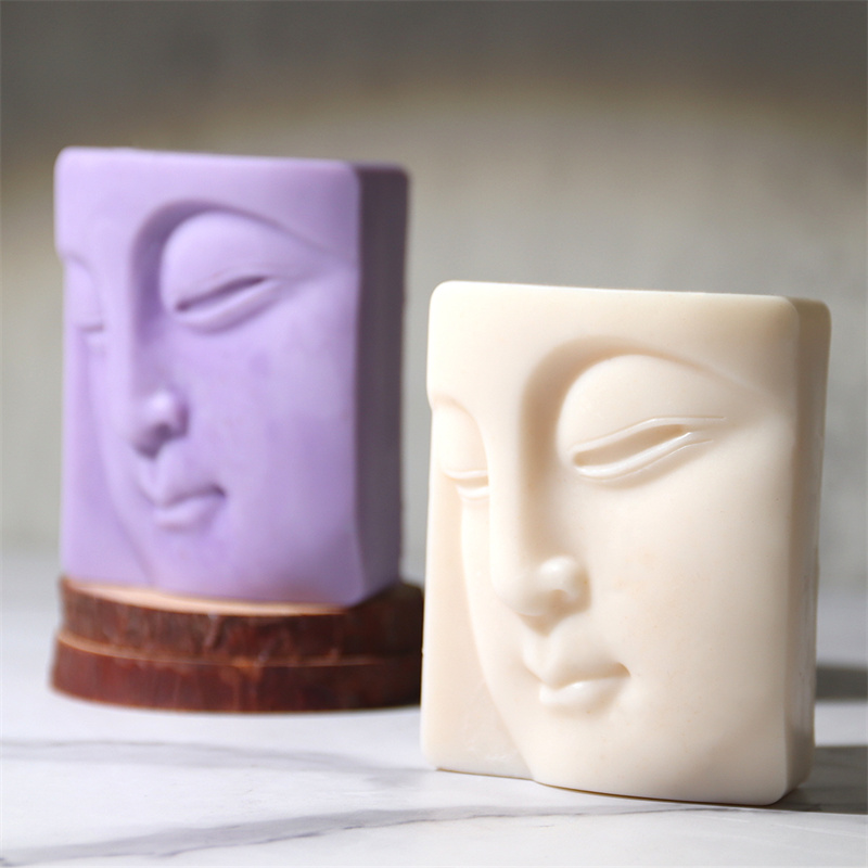 Soap Making Diy Kit - بوذا الوجه سيليكون قالب الصابون ،