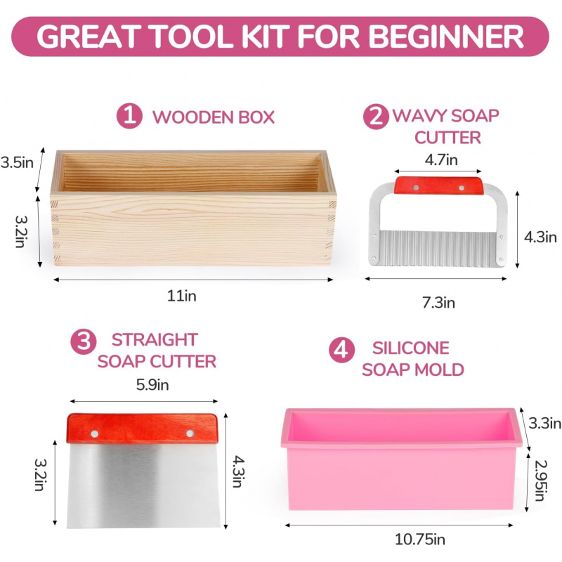 قالب صابون سعة 42 أونصة مع صند - مراجعة Soap Making Diy Kit وسعره