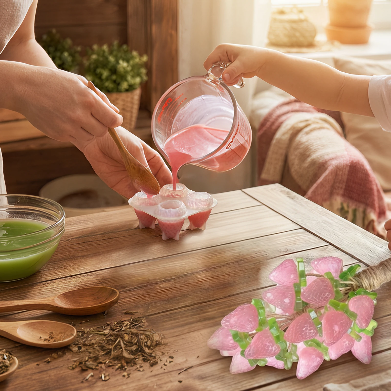 قطعتان من قوالب صنع الصابون عل - مراجعة Soap Making Diy Kit وسعره